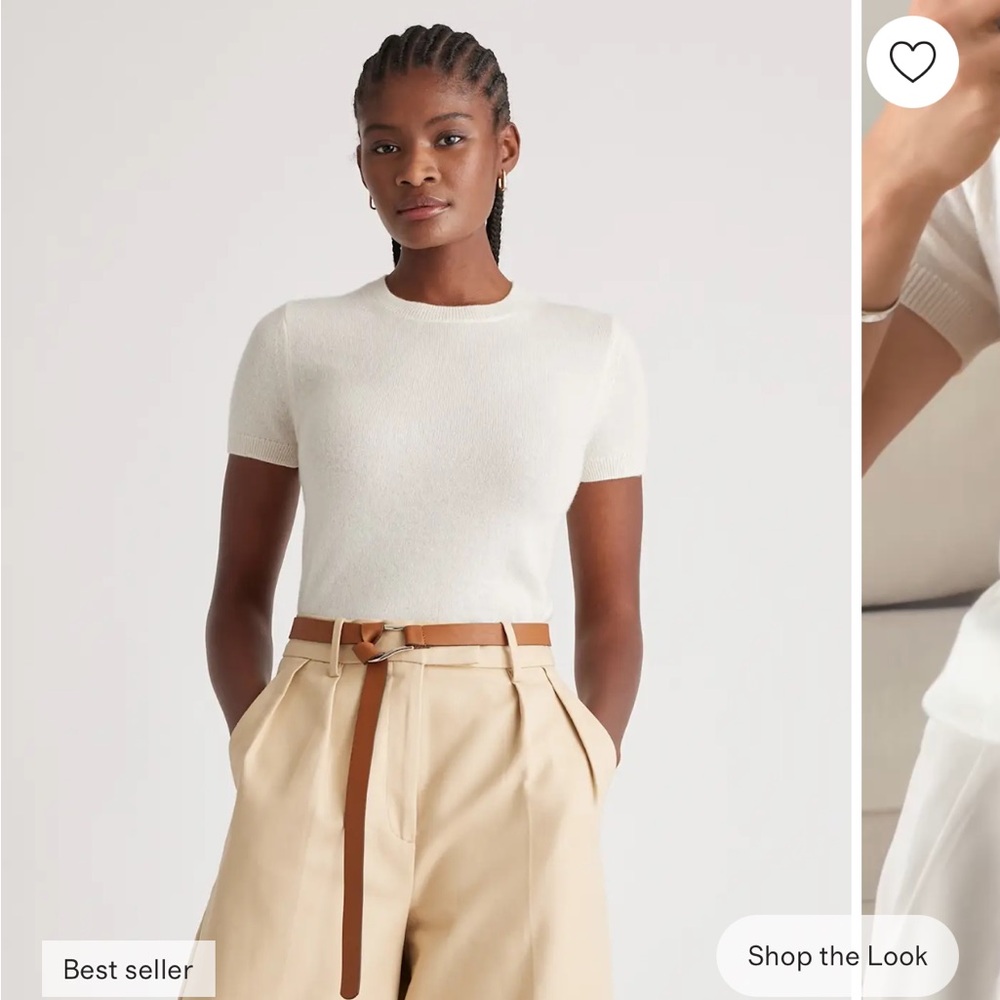 Quince Mongolian cashmere t shirt xsmall